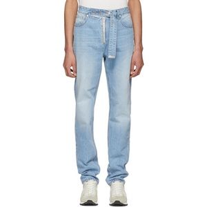 Helmut Lang Shayne Oliver 90’s light wash straight leg jeans adjustable waist